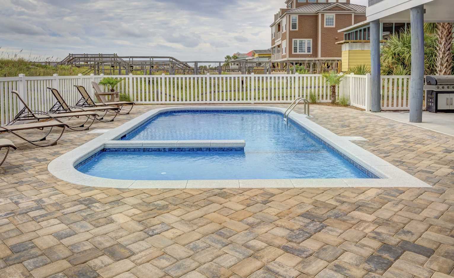 timber pool fence and gate combo