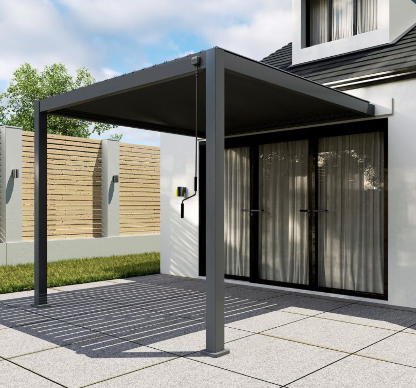 aluminium steel gable pergola auckland fence and gate